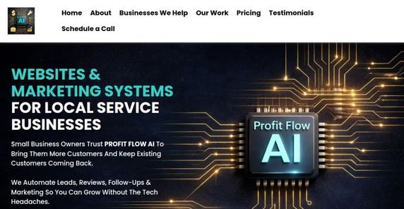 AI automation agency site for ProfitFlow AI