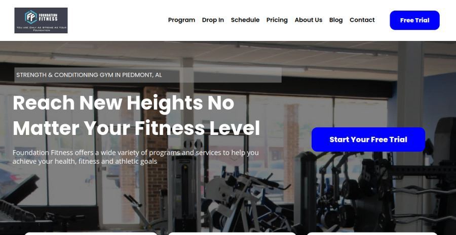 Foundation Fitness website