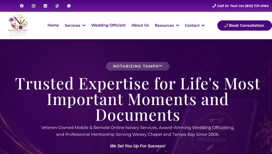 Notarizing Tampa website