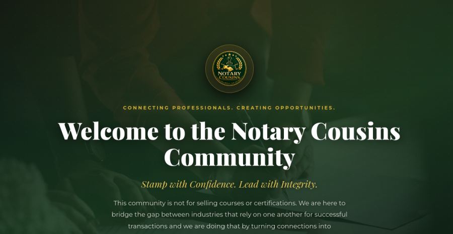 Notary Cousins website