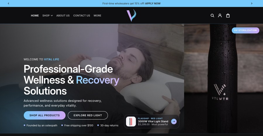 Vital Life website