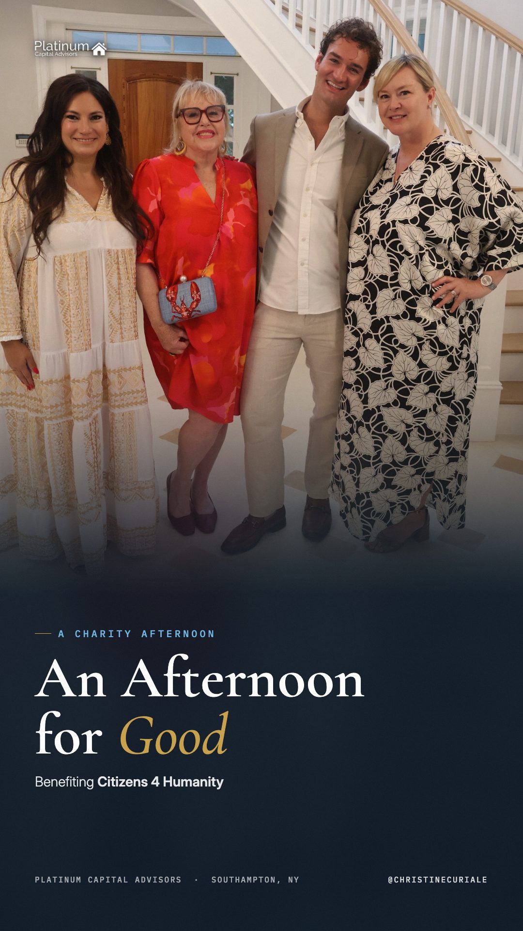 Charity afternoon story designed for Platinum Capital Advisors