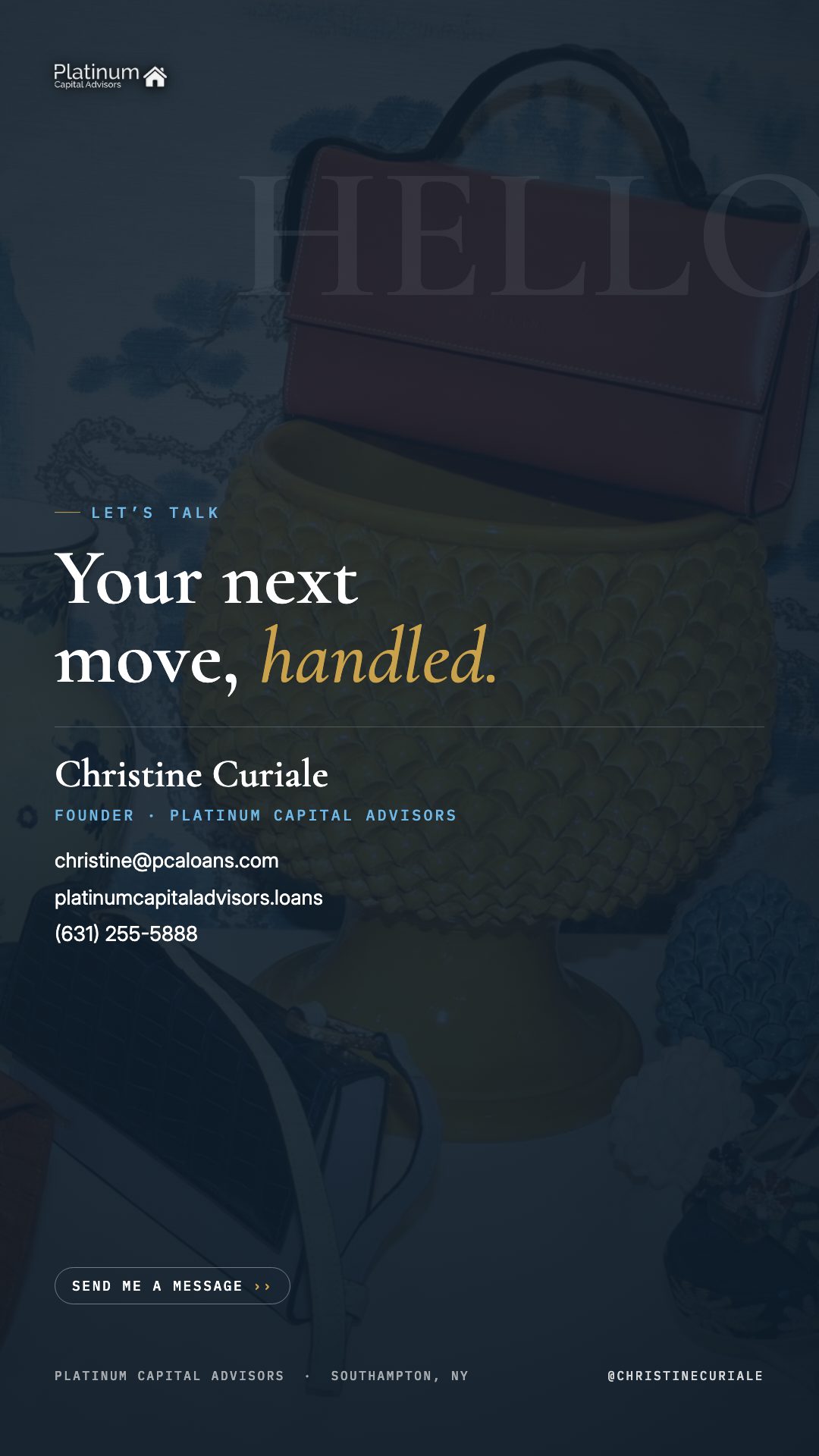 Event follow-up story designed for Platinum Capital Advisors