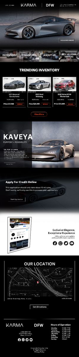 Karma DFW website